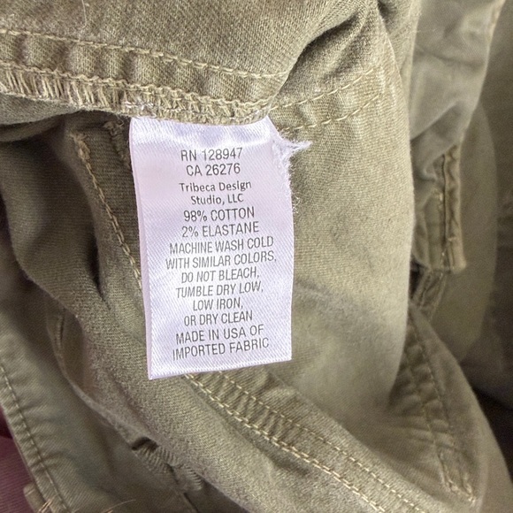 Nili Lotan Jenna Pants Green Raw Hem Flap Pocket Size 10 - Picture 5 of 7